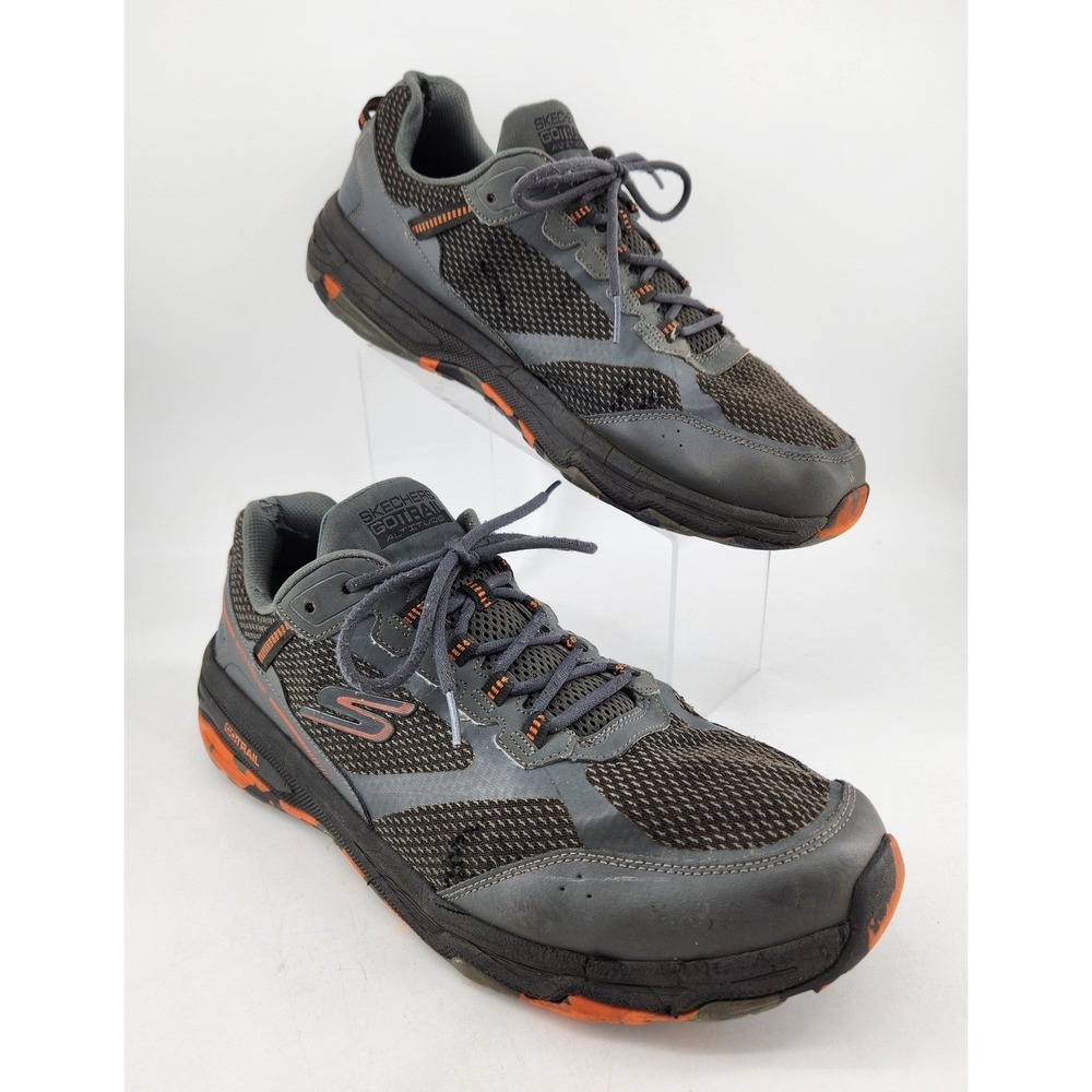 Skechers Go Trail Altitude Men Size 13 Gray Orange Trail Running Shoes 220112